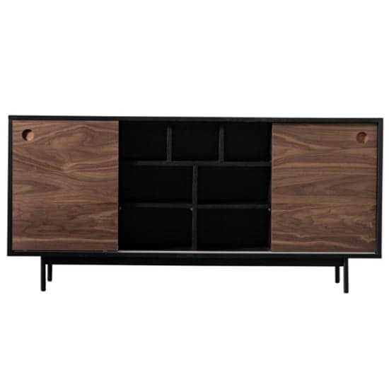 Busby Wooden Sideboard With 2 Doors In Black And Walnut_2