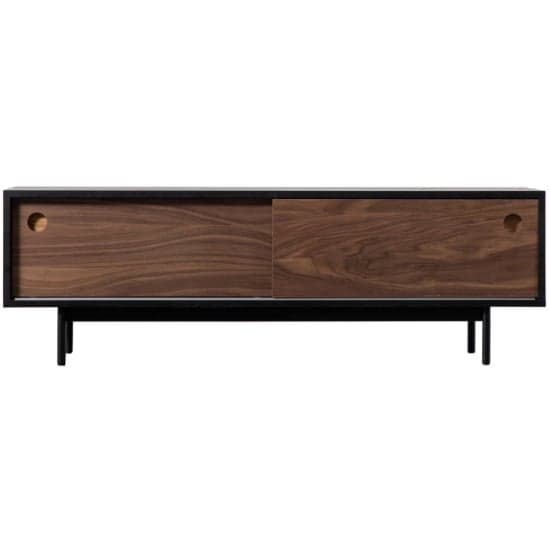 Busby Wooden TV Stand With 2 Doors In Black And Walnut_2