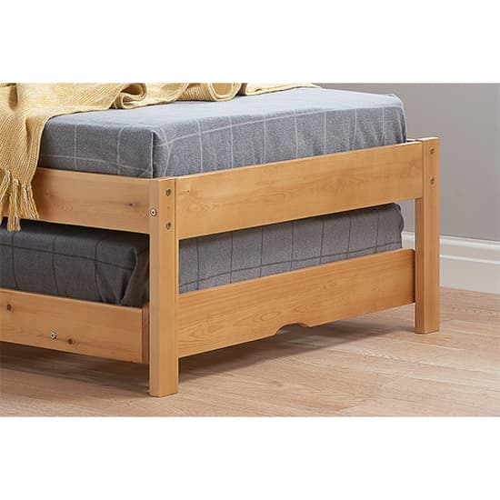 Buxton Rubberwood Single Bed With Guest Bed In Honey Pine_4