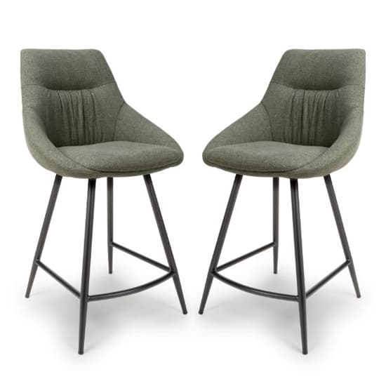 Buxton Sage Counter Fabric Bar Chairs In Pair_1