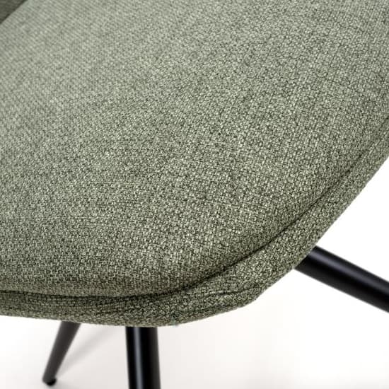 Buxton Swivel Sage Fabric Dining Chairs In Pair_8