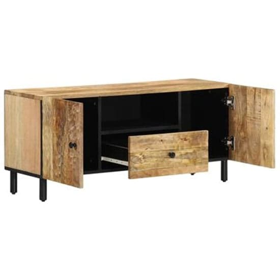 Buxton Wooden TV Stand With 2 Doors 1 Drawer In Natural_2
