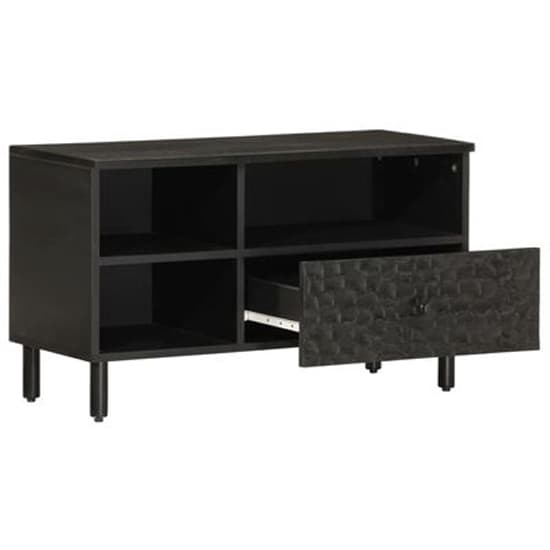 Buxton Wooden TV Stand With 3 Shelves In Black_3