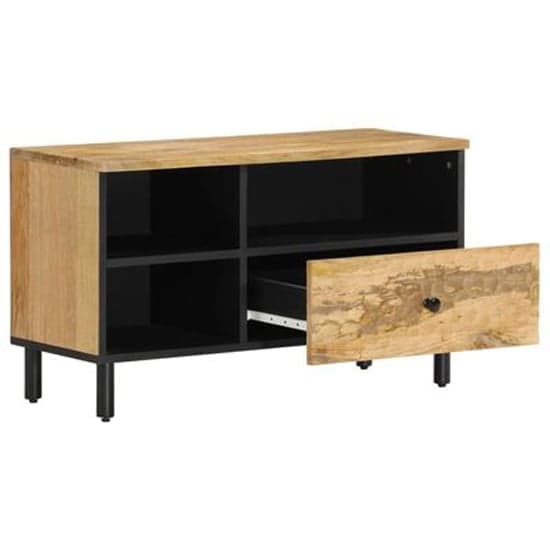 Buxton Wooden TV Stand With 3 Shelves In Natural_2