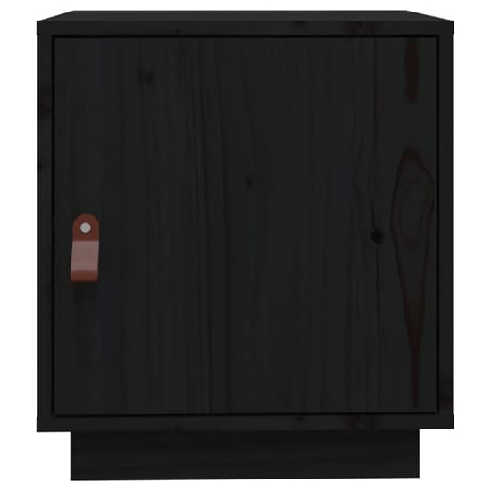 Byrne Pinewood Bedside Cabinet With 1 Door In Black_4
