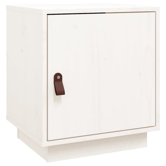 Byrne Pinewood Bedside Cabinet With 1 Door In White_3