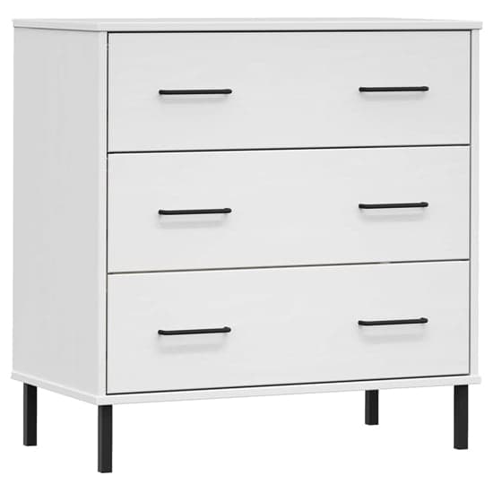 Byron Solid Pine Wood Chest Of 3 Drawers In White_2