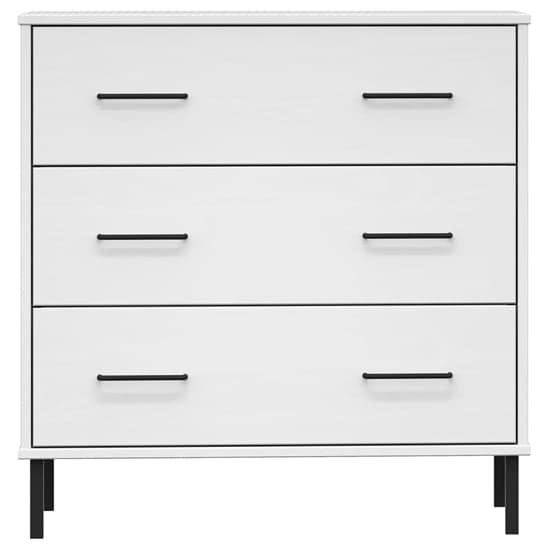 Byron Solid Pine Wood Chest Of 3 Drawers In White_4