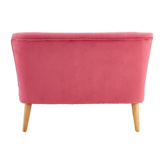 Cabane Kids Upholstered Velvet 2 Seater Sofa In Pink_4