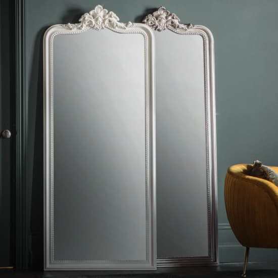 Cabot Leaner Floor Mirror With Silver Wooden Frame_2