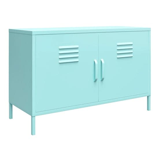 Caches Metal Locker Accent Cabinet With 2 Doors In Spearmint_3