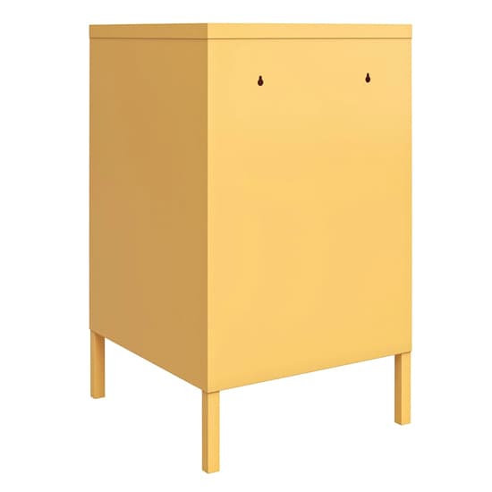 Caches Metal Locker End Table With 1 Door In Yellow_6