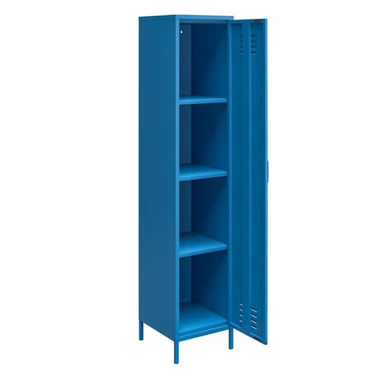 Caches Metal Locker Storage Cabinet With 1 Door In Blue_4