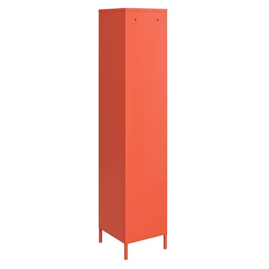 Caches Metal Locker Storage Cabinet With 1 Door In Orange_6