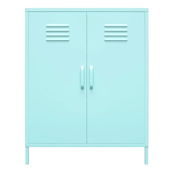 Caches Metal Locker Storage Cabinet With 2 Doors In Spearmint_5