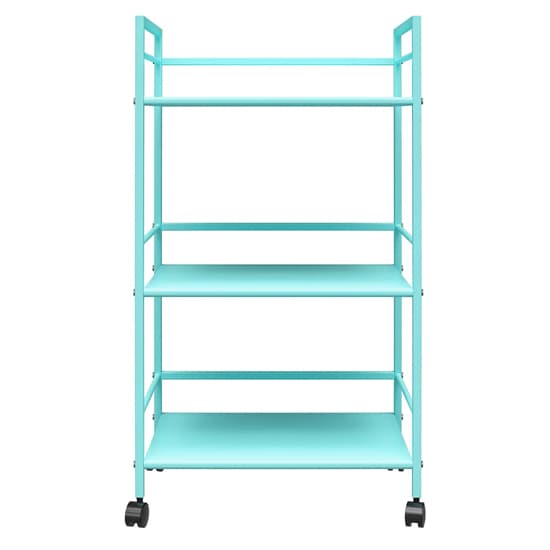 Caches Metal Rolling Drinks Trolley With 3 Shelves In Spearmint_3