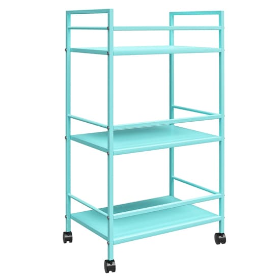 Caches Metal Rolling Drinks Trolley With 3 Shelves In Spearmint_4