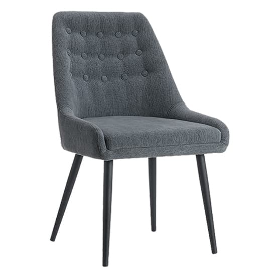 Cadao Grey Fabric Dining Chairs In Pair Furniture in Fashion