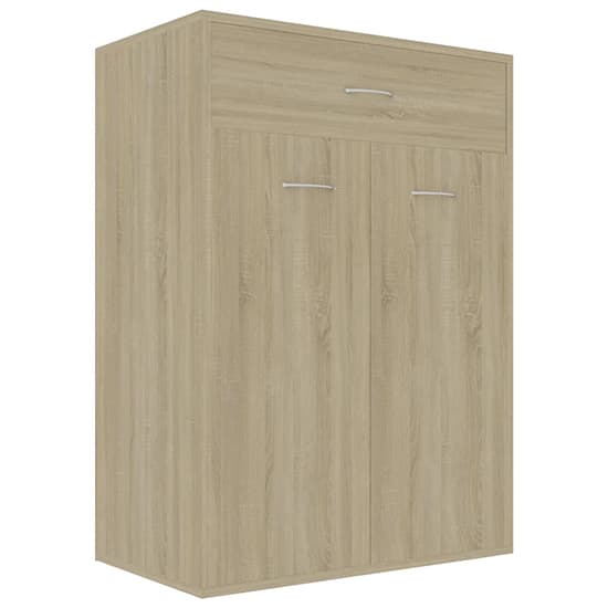 Cadao Wooden Shoe Storage Cabinet With 2 Doors In Sonoma Oak_3