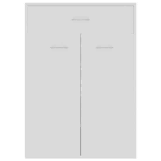 Cadao Wooden Shoe Storage Cabinet With 2 Doors In White_5