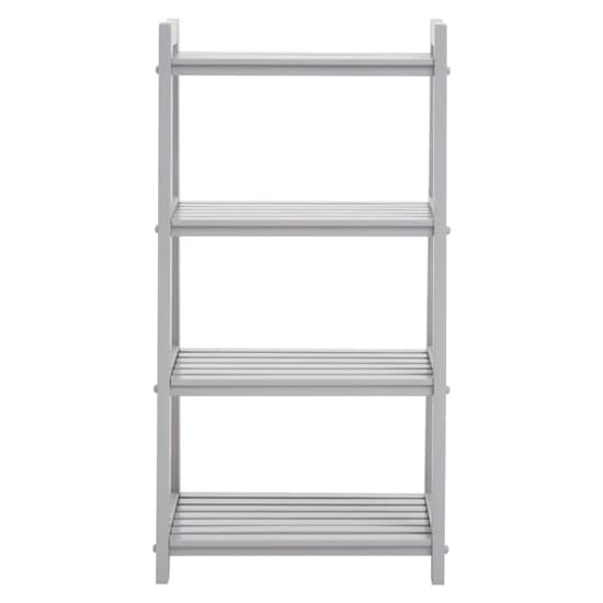 Cadell Tropical Hevea Wood Shelving Unit With 4 Tier In Grey_4