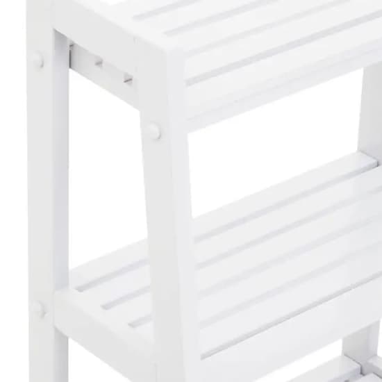 Cadell Tropical Hevea Wood Shelving Unit With 4 Tier In White_6