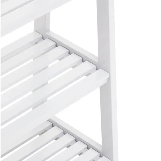 Cadell Tropical Hevea Wood Shelving Unit With 4 Tier In White_7