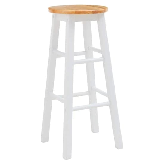 Cadell White Tropical Hevea Wood Bar Stools In Pair_2