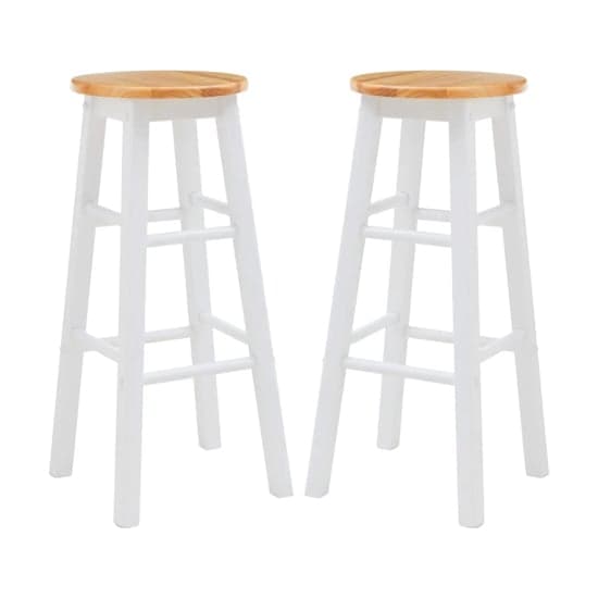 Cadell White Tropical Hevea Wood Bar Stools In Pair_1