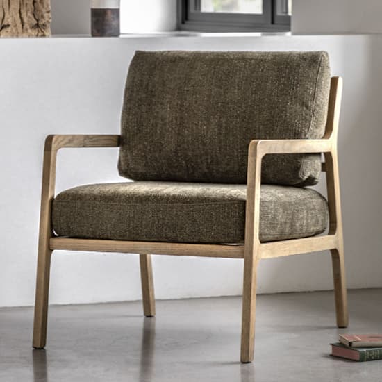 Cadiz Polyester Fabric Armchair In Moss Green_1