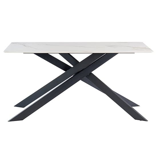 Caelan 160cm Marble Dining Table In Kass Gold With Black Legs_1