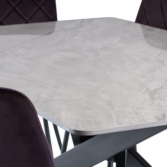 Caelan 160cm Marble Dining Table In Rebecca Grey_3