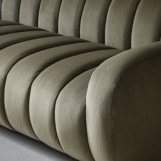 Caen Fabric 3 Seater Sofa In Moss Green_2