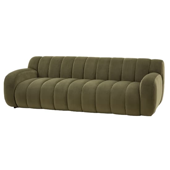 Caen Fabric 3 Seater Sofa In Moss Green_4