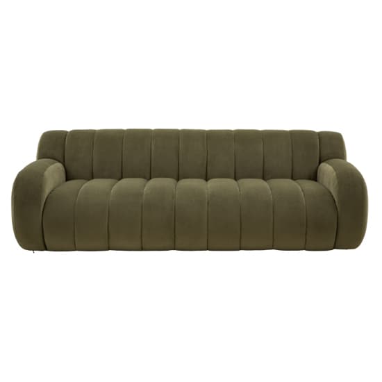 Caen Fabric 3 Seater Sofa In Moss Green_5