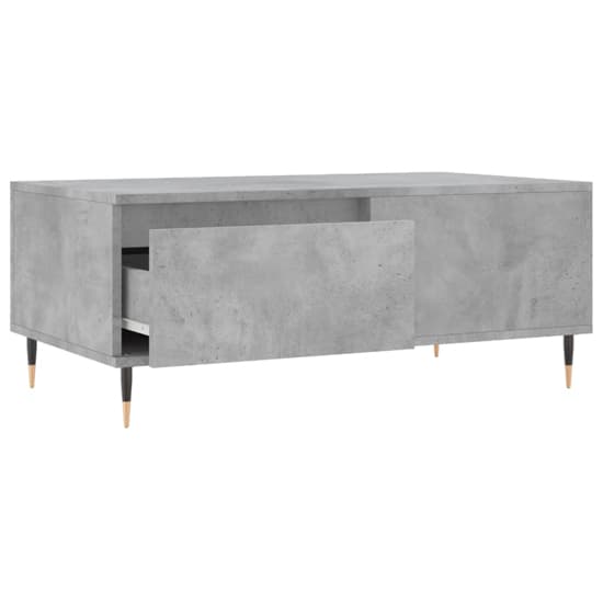 Caen Wooden Coffee Table With 1 Drawer In Concrete Effect_4