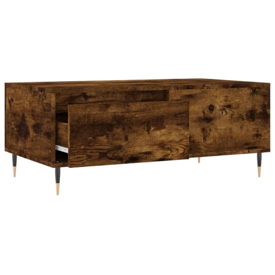 Caen Wooden Coffee Table With 1 Drawer In Smoked Oak_4
