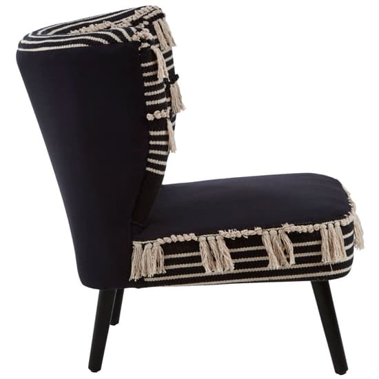 Cafenos Moroccan Fabric Bedroom Chair In Black_3