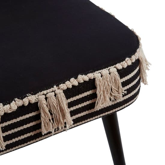 Cafenos Moroccan Fabric Bedroom Chair In Black_6