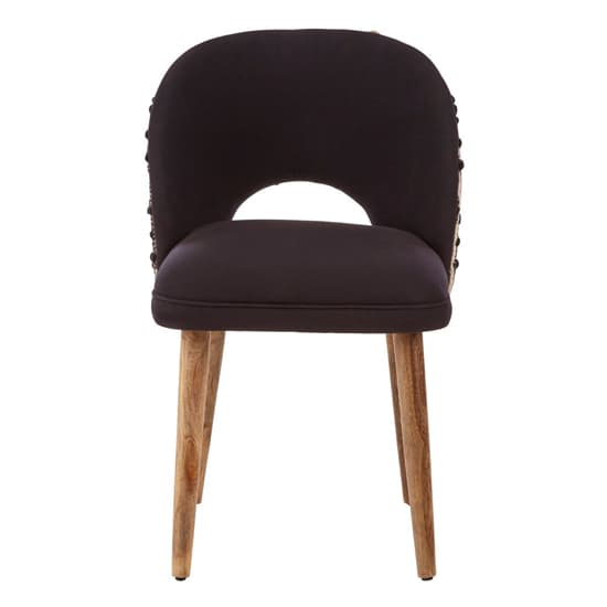 Cafenos Moroccan Fabric Bedroom Chair With Oak Legs In Black_2