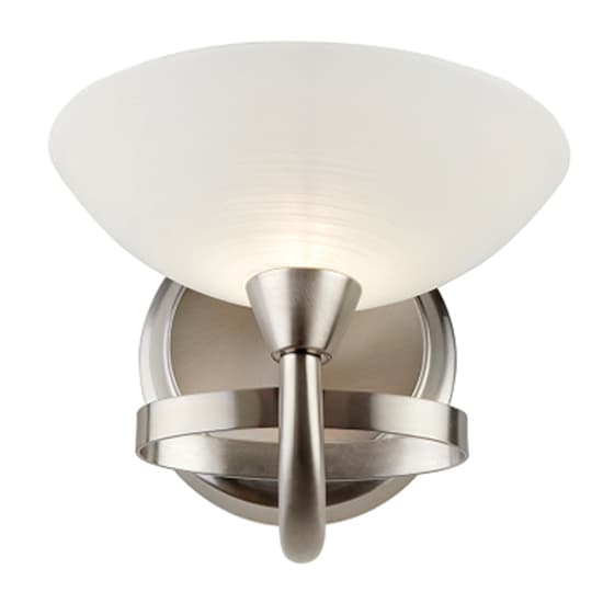 Cagney White Glass Wall Light In Satin Chrome_2