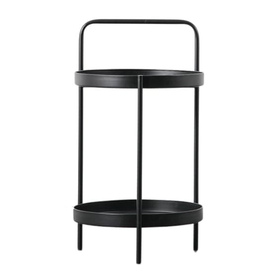 Cahokia Round Metal Side Table In Black_4