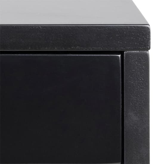 Cairns Wooden Bedside Cabinet Wall Hung 1 Drawer In Black_5