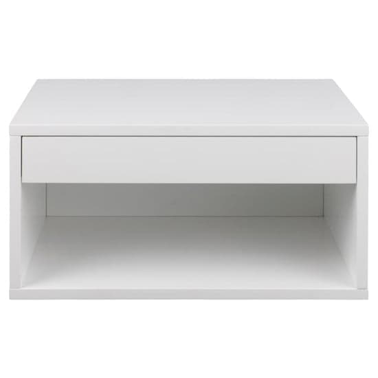 Cairns Wooden Bedside Cabinet Wall Hung 1 Drawer In White_3