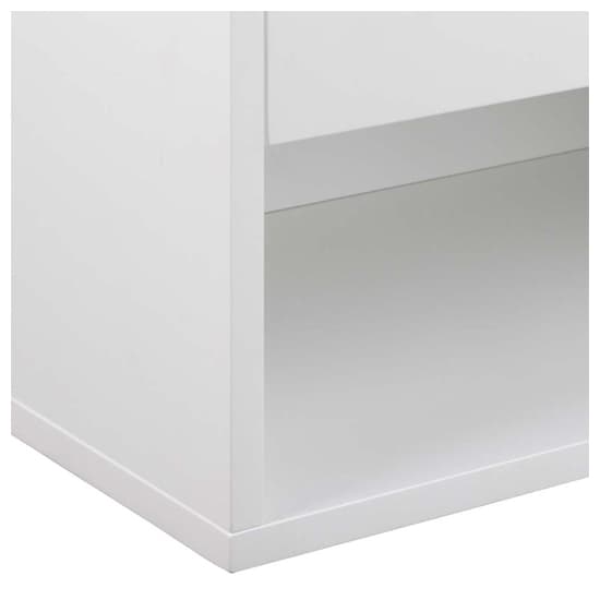 Cairns Wooden Bedside Cabinet Wall Hung 1 Drawer In White_6