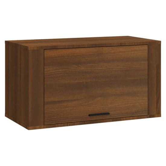 Cairns Wall Hung Wooden Shoe Storage Cabinet In Brown Oak_2