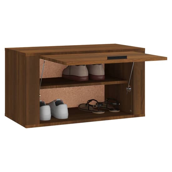Cairns Wall Hung Wooden Shoe Storage Cabinet In Brown Oak_3