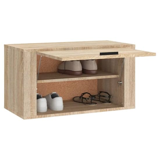 Cairns Wall Hung Wooden Shoe Storage Cabinet In Sonoma Oak_3