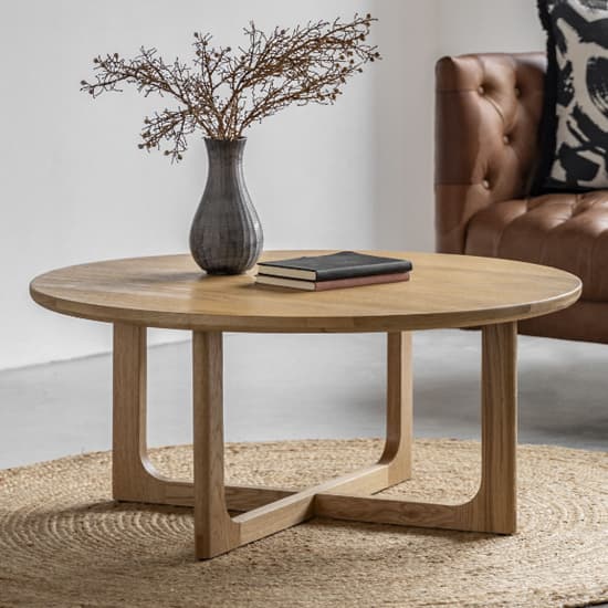 Cairo Wooden Coffee Table Round In Natural_1
