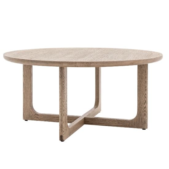 Cairo Wooden Coffee Table Round In Smoked Oak_4